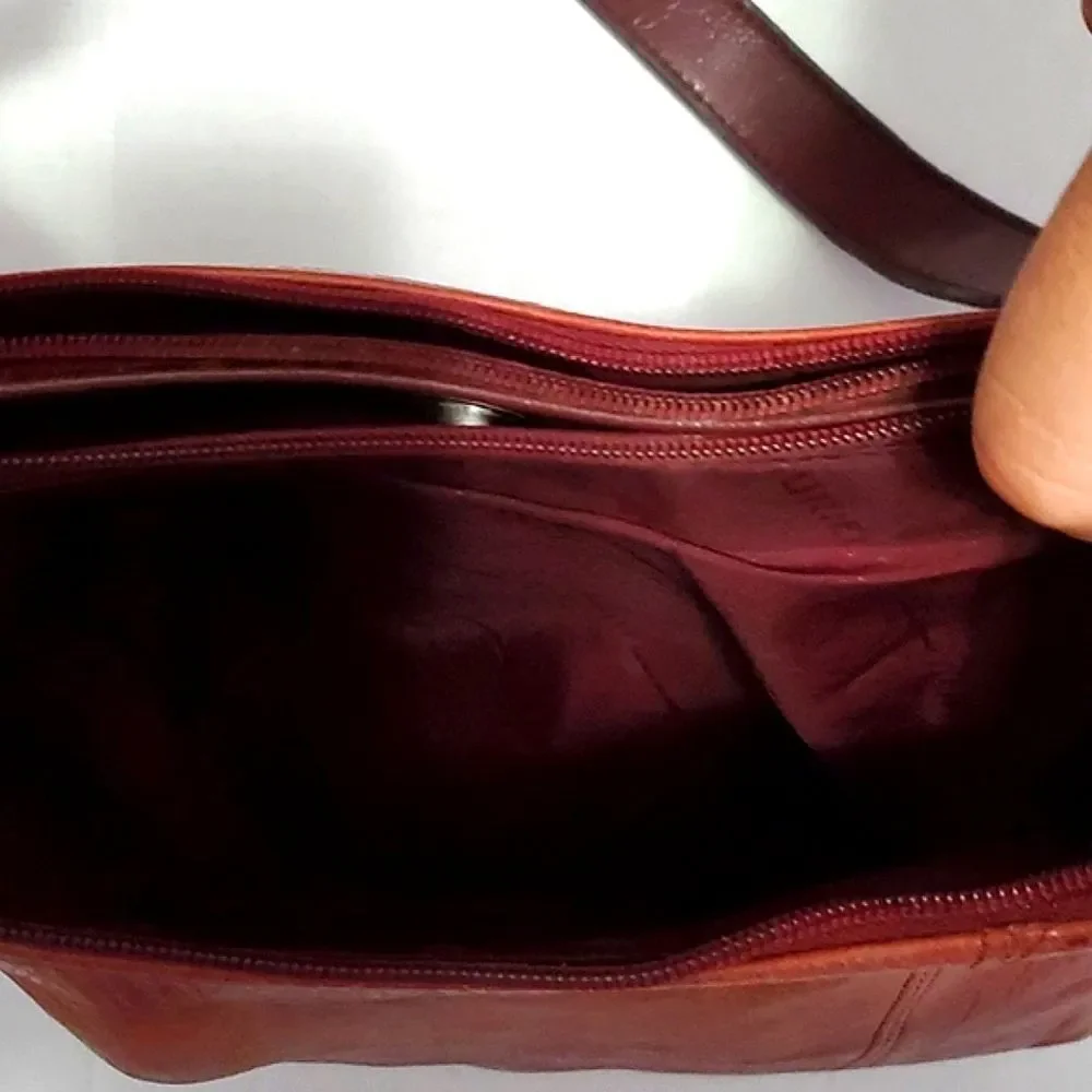 Aurielle Two Tone Leather Utility Multi-pocket Shoulder Bag Boho Retro